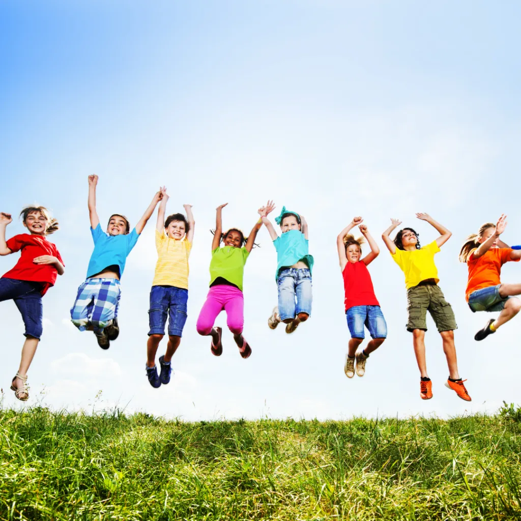 Kids party olympic theme long jump