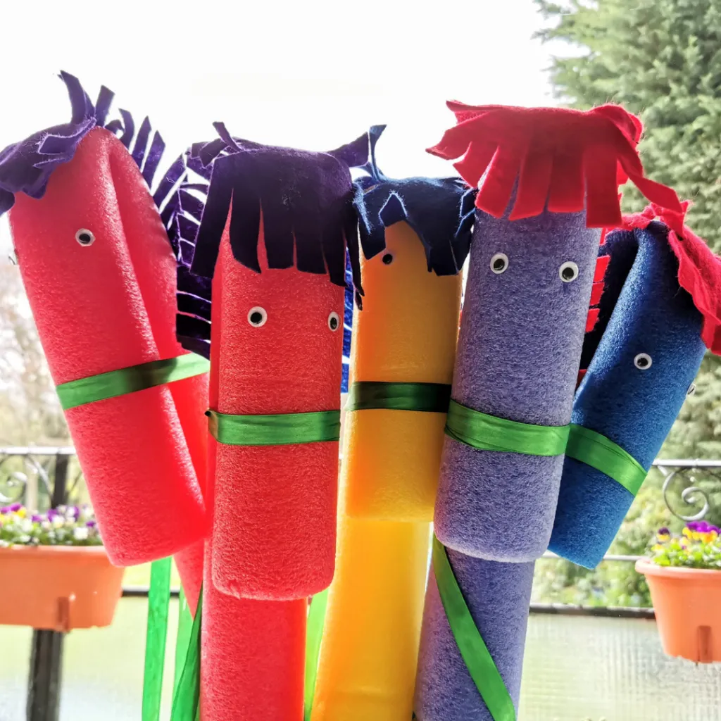 Kids party olympic theme horse jumping
