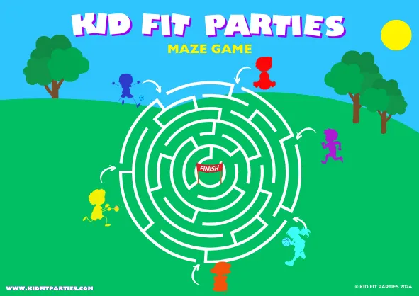 Kid Fit Sports Day Parties maze game 1