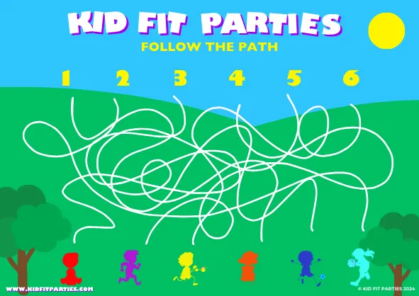 Kid Fit Parties sports day follow the path 5